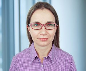 Girl in purple shirt