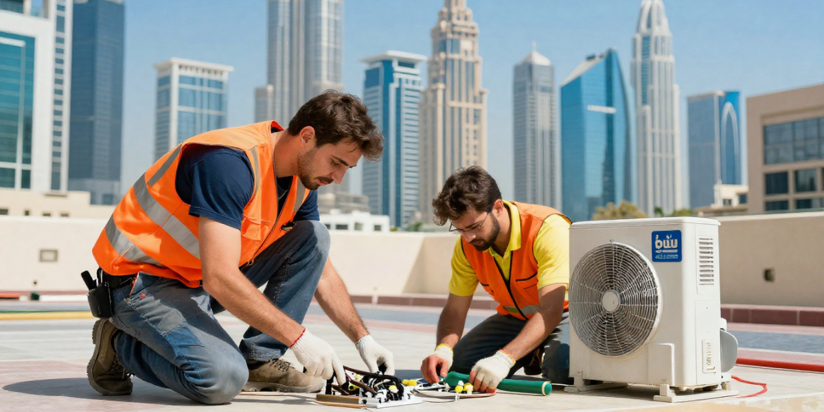 men doing technical service in Dubai