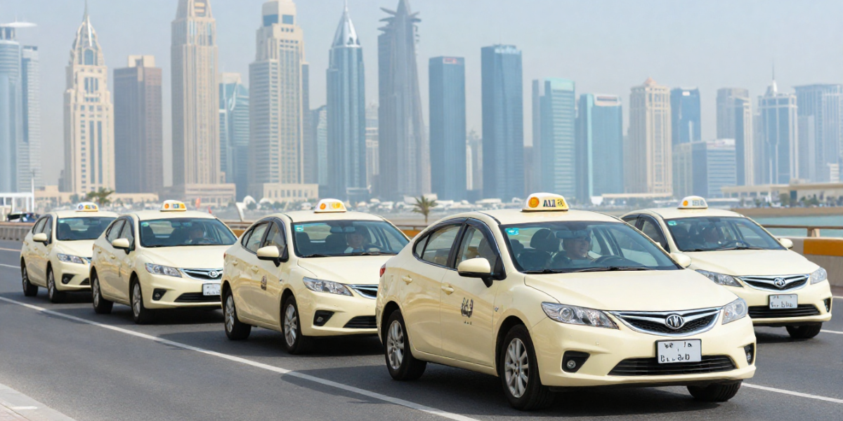 UAE taxis in line