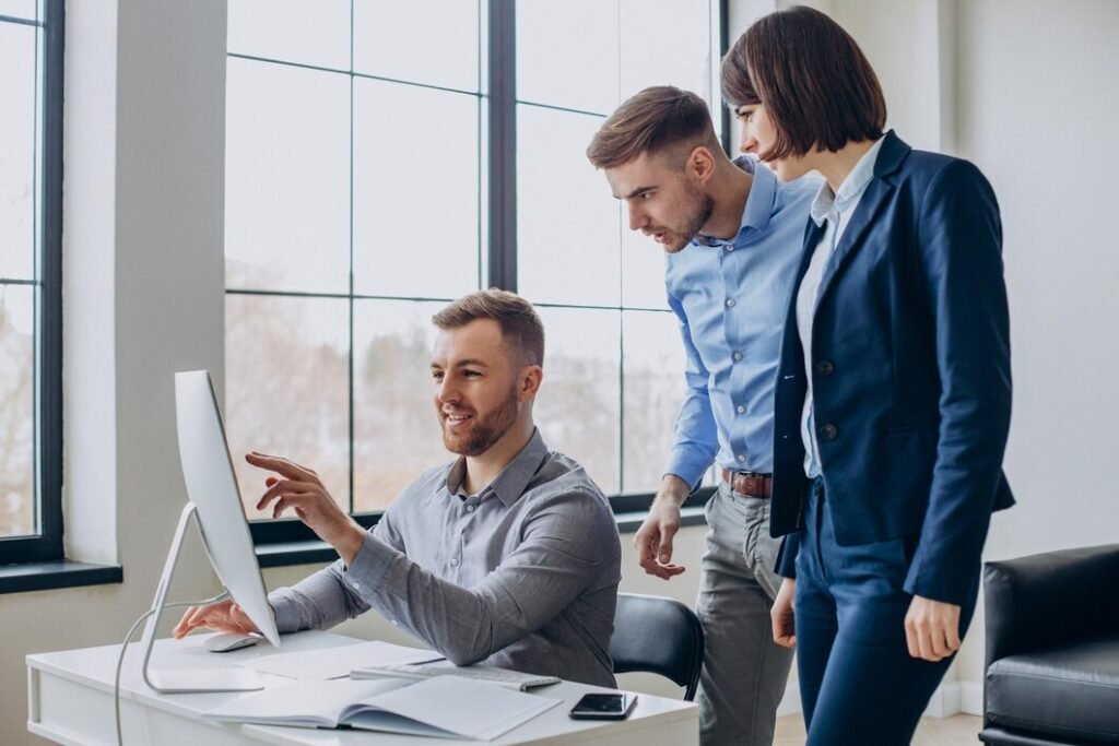group business people working office 1303 30530