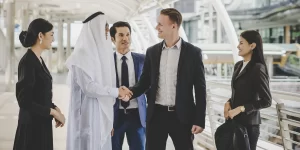 emirati man shaking hands