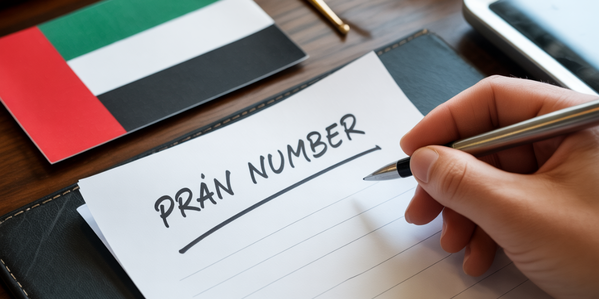 pran number written on a paper